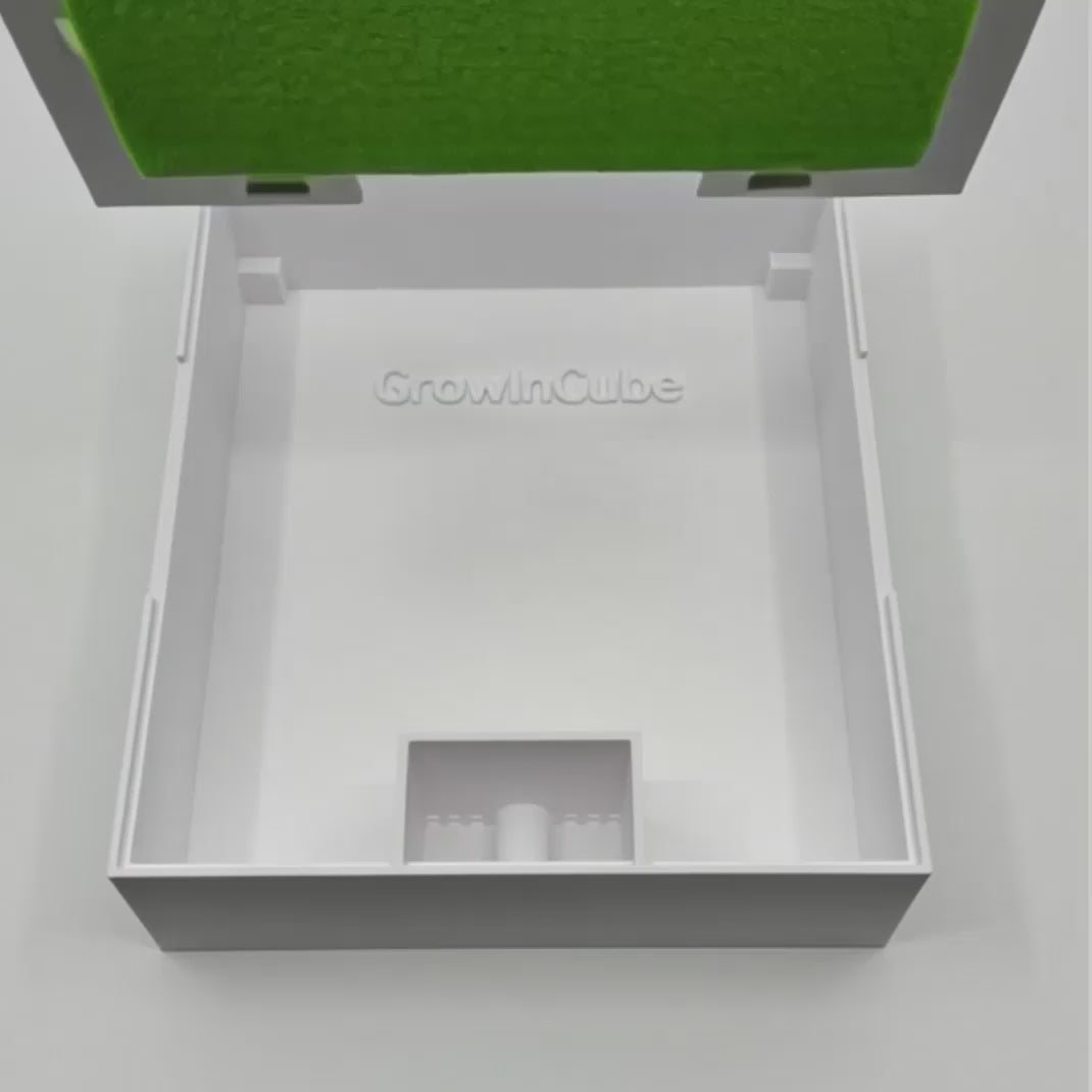 Video som visar hur man odlar basilika hemma med GrowInCube från montering till skörd